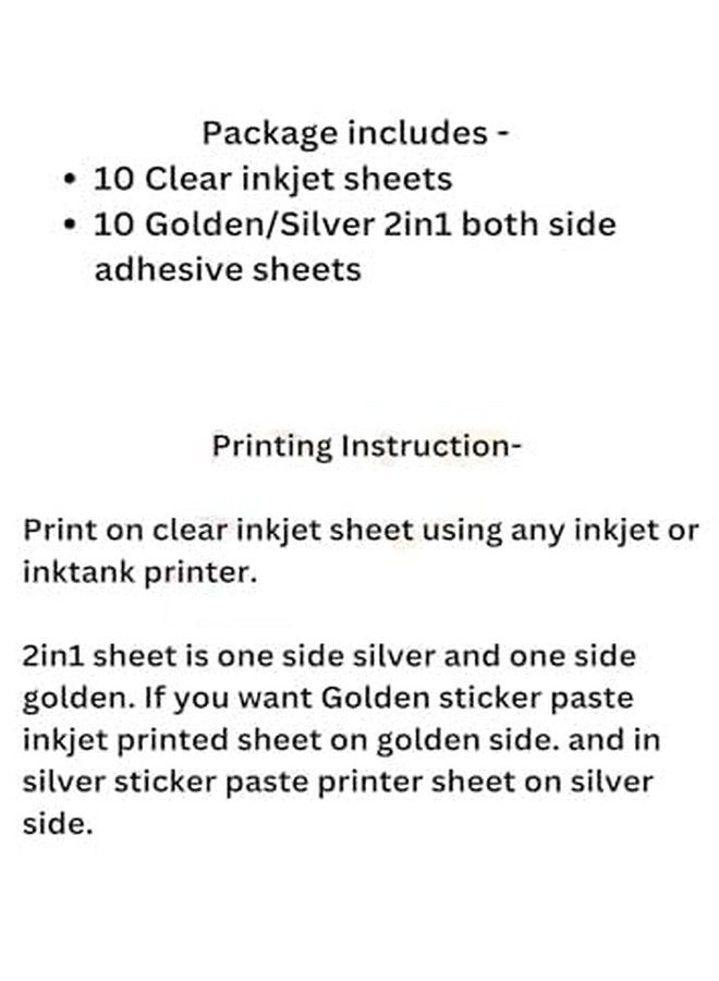 GMP A4 Golden/Silver Momento Sheet (2 in 1) Sticker Paper for Trophy -100 Sheet - Image 5